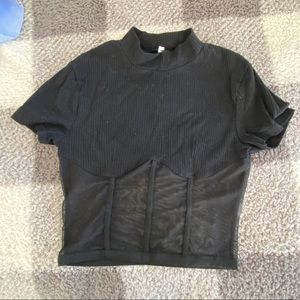 Black mesh top!